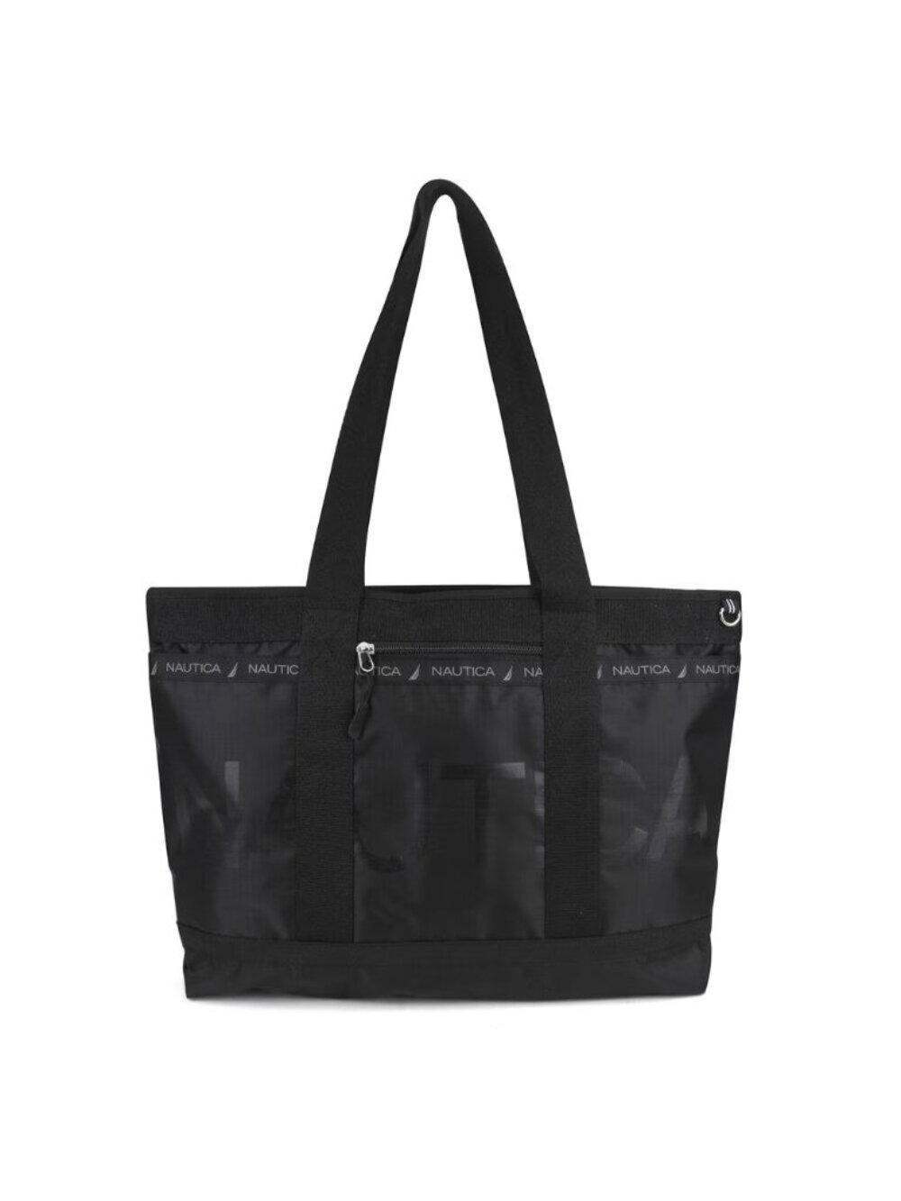 Nautica Captains Quarters Tote Overnight Gym Bag Medum Black NWT